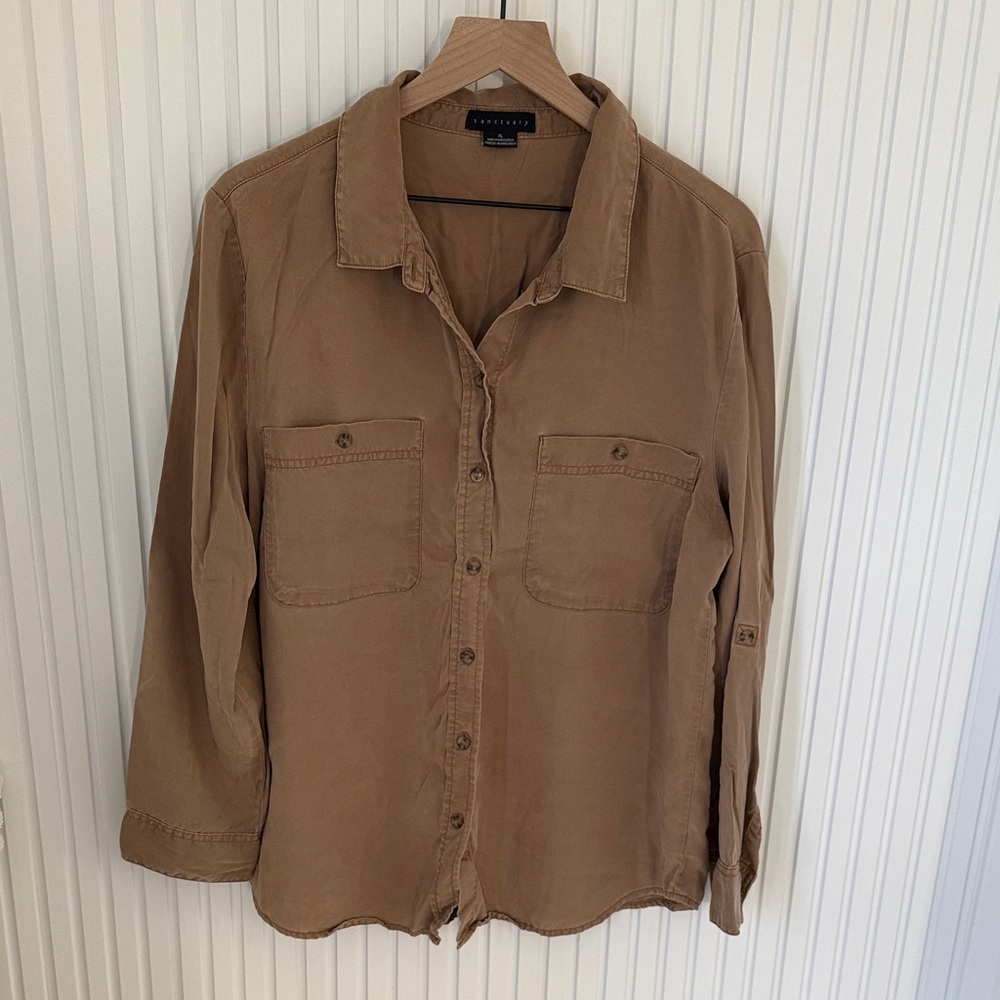 Brown Button-Up Shirt